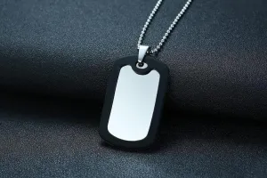 QINGDUO 2 Corinthians 4:16 Men's English Bible Dog Tags Military Style Cross Prayer Pendant Necklaces,Stainless Steel Jesus Verse Lords Catholic Necklace Inspirational Jewelry for Daughter Men,Black