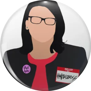 Rashida Tlaib Girl Boss Pin Lapel Pin Cute Brooch Pins Badges 0.75"
