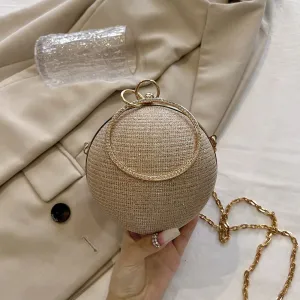 Rhinestone 3D Clutch with Shoulder Chain