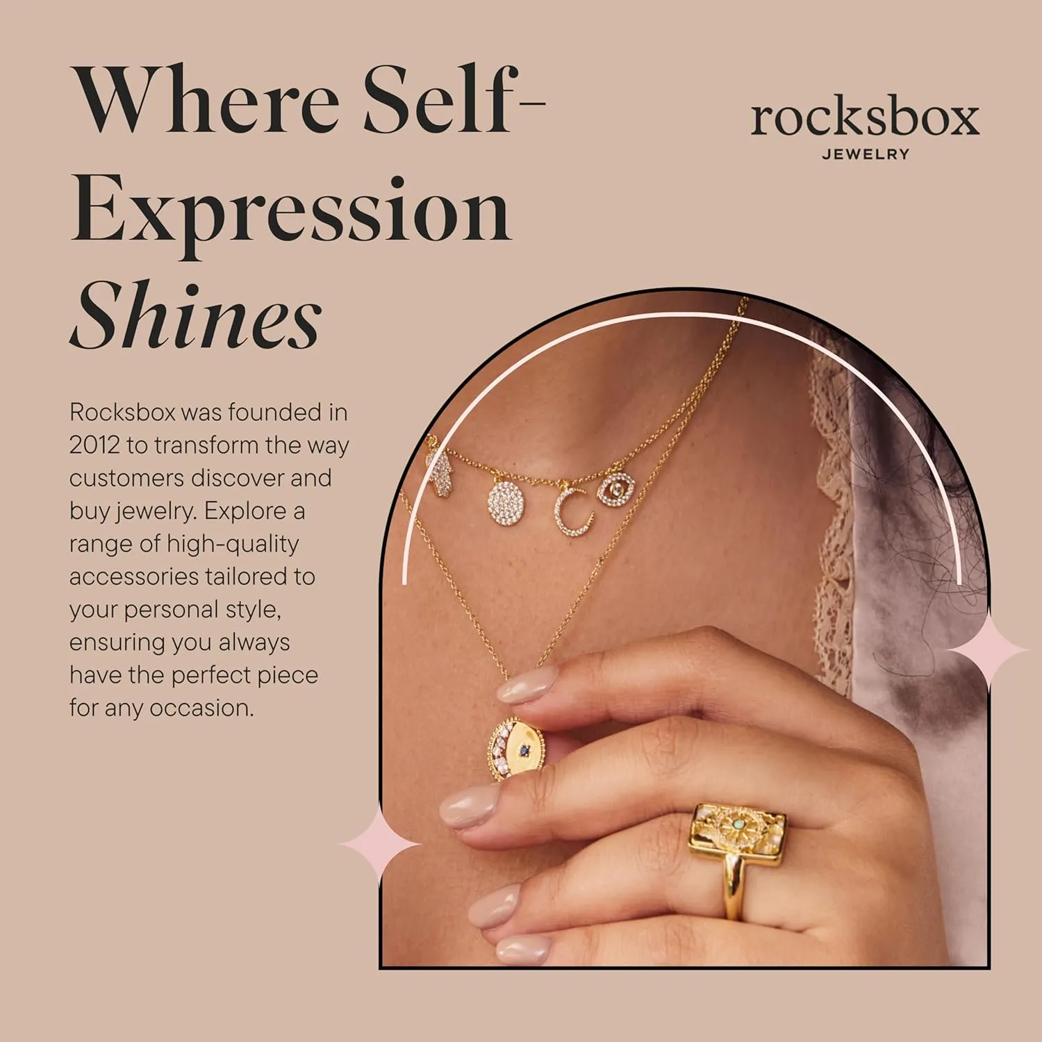 Rocksbox Kate Studs - Cubic Zirconia Pave - High Polish Plating - Premium Quality Jewelry - 9mm