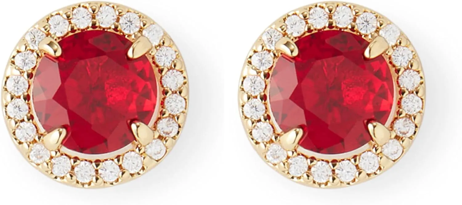 Rocksbox Kate Studs - Cubic Zirconia Pave - High Polish Plating - Premium Quality Jewelry - 9mm