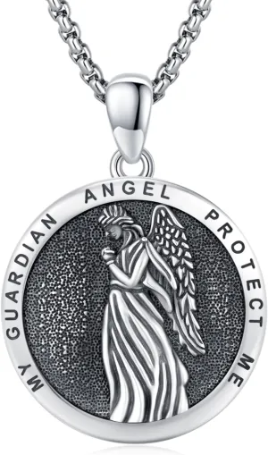 Saint Michael/St Joseph/Virgin Mary Necklace 925 Sterling Silver Patron Saint Medals Amulet Necklace Protection Jewelry Religious Gifts for Men Women
