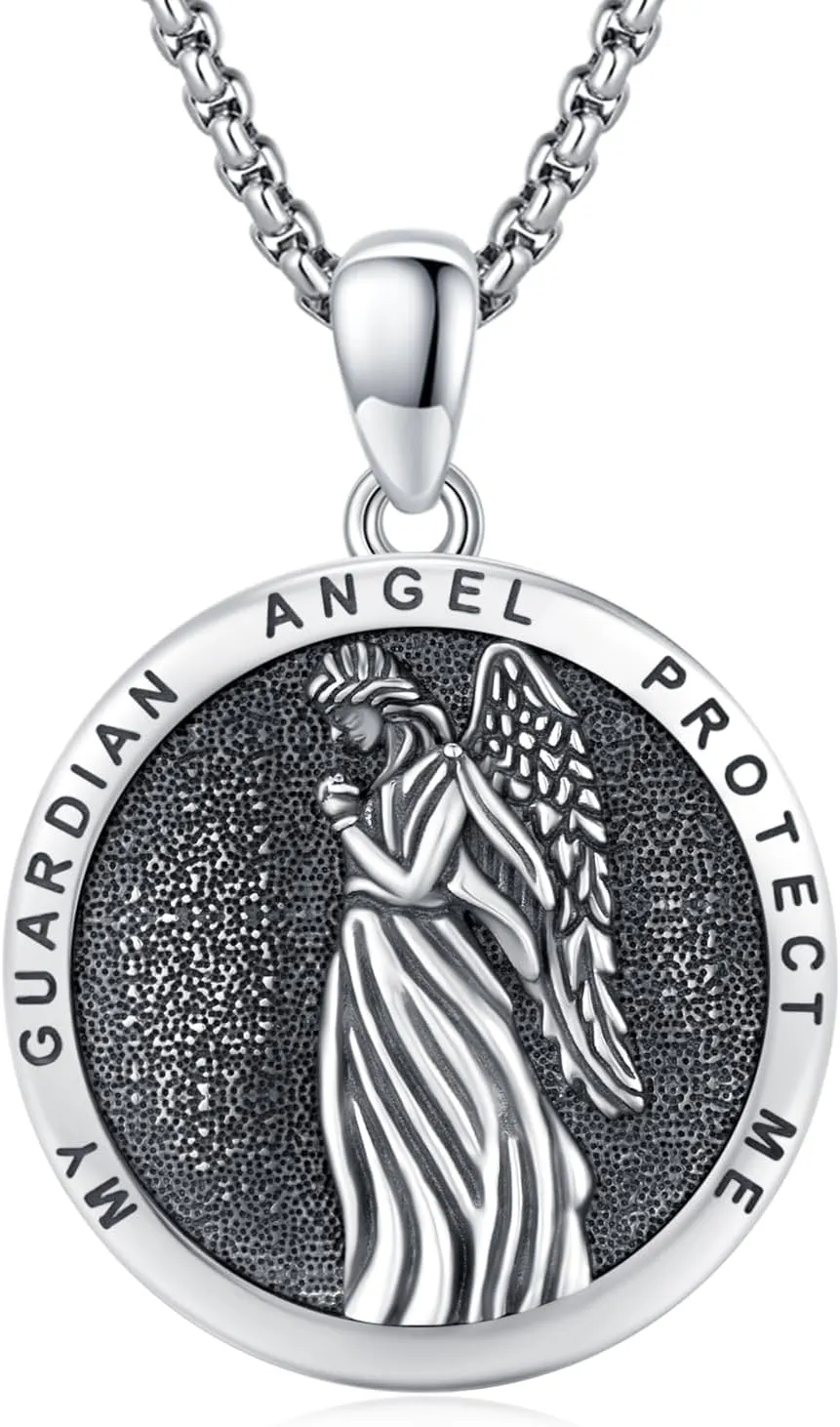 Saint Michael/St Joseph/Virgin Mary Necklace 925 Sterling Silver Patron Saint Medals Amulet Necklace Protection Jewelry Religious Gifts for Men Women