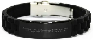 Serenity Isn't Freedom from The Storm Bracelet,Sobriety Gifts for Men Women,Gifts for Sobriety,Sobriety Bracelet,Serenity Prayer,Sober Gifts,glidelock Bracelet