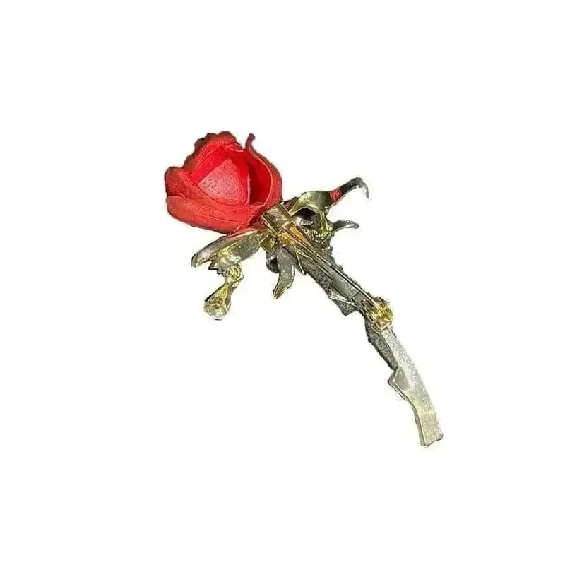 Shop 3D Red Rose Flower Brooch - A Stunning Accessory for Any Occasion
