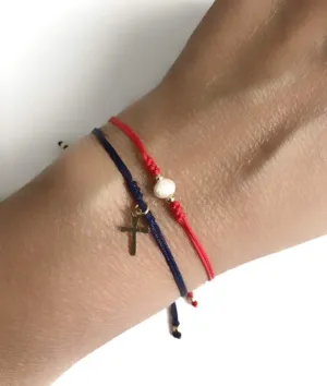 SIFRIMANIA American New Citizen Girl Gift God Bless America Matching Bracelets for Women Set of 2