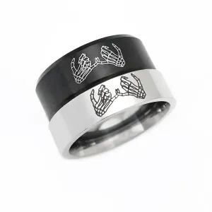Skeleton Pinky Promise Rings for Couple- Forever Love, Valentine's Day Gift