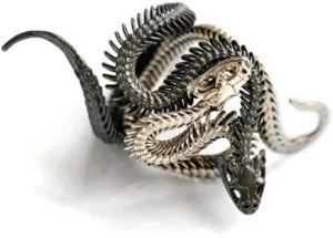 Snake Ring for Women Men Sterling Silver Snake Adjustable Ring Sets Vintage Jewelry