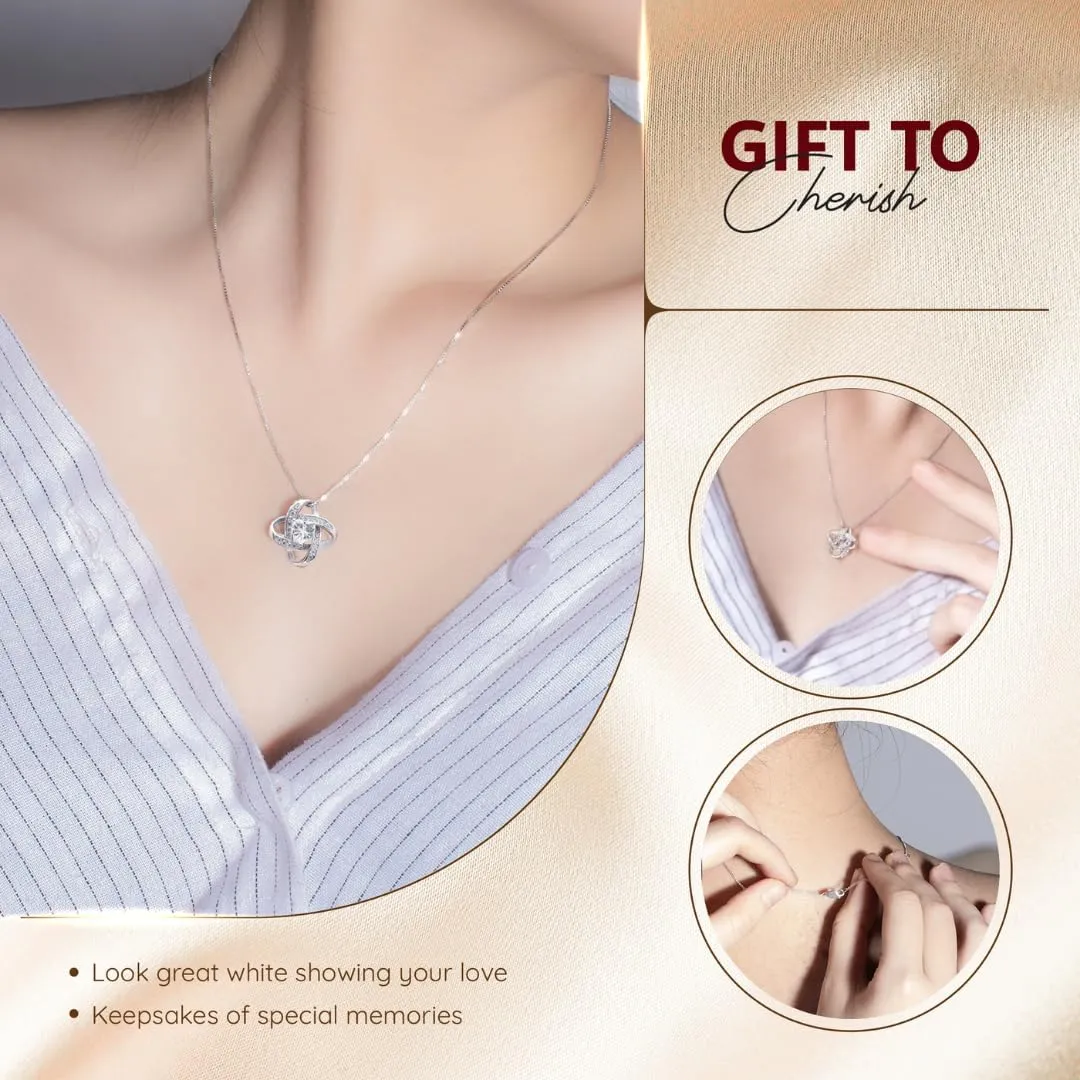 Special Present For Boyfriends Mom, "Thank You For Trusting Me With A Piece Of Your Heart" Necklace, Christmas Gift, Birthday Gift For Boyfriends Mom With Meaning Message Card And Luxury Gift Box