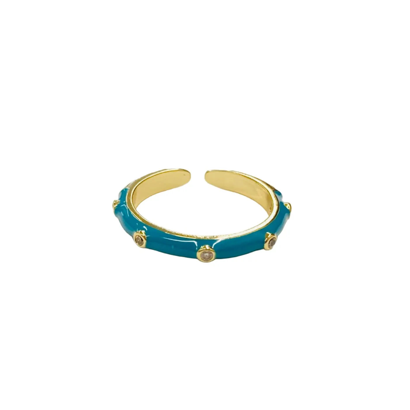 Spring Vibes Cubic Zirconia Enamel Ring