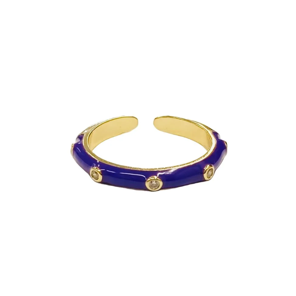 Spring Vibes Cubic Zirconia Enamel Ring