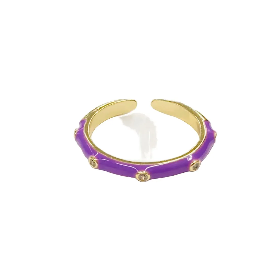 Spring Vibes Cubic Zirconia Enamel Ring