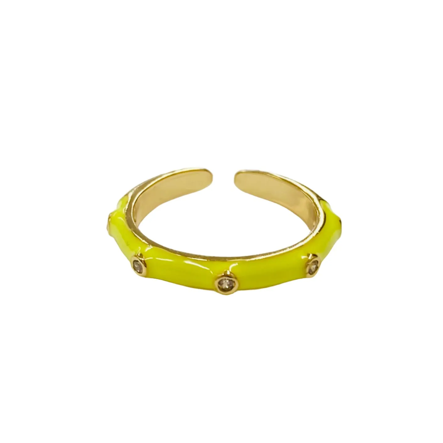 Spring Vibes Cubic Zirconia Enamel Ring