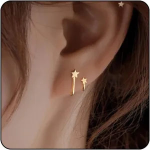 Star Ear Cuffs Star Earrings for Women Silver Star Stud Earrings Cuff Earrings for Women Star Jewelry for Women