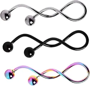 Steel Belly Button Rings Creative Spiral Earring Jewelry Set for Women