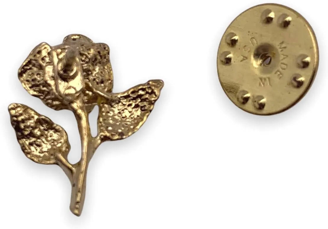STOCKPINS Gold Rose Lapel Pin  Elegant Brooch for Mens Suits and Womens Accessories  Perfect for Mothers Day, Valentines Day, and Weddings