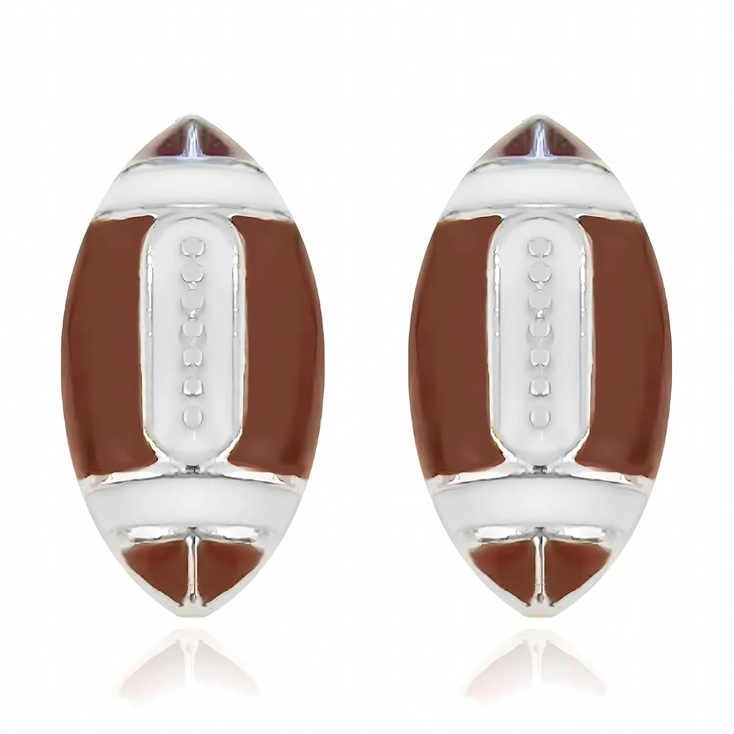 Super Bowl Football Rugby Ball Stud Earrings, Sterling Silver Sport Earrings for Women Girls, Hypoallergenic Rugby Earrings Sports Lovers Earrings for Football Lovers Fan Gifts Jewelry