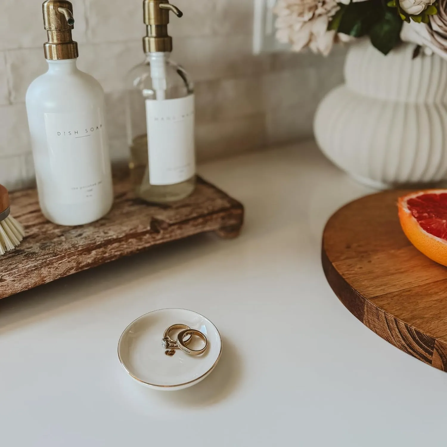 Sweet Water Decor Gold Heart Jewelry Dish Tray - Elegant Jewelry Trays with Clean & Classic Design for Home Decor - Trinket Dish for Rings, Earrings, Jewelry Storage & Room Decor