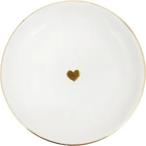 Sweet Water Decor Gold Heart Jewelry Dish Tray - Elegant Jewelry Trays with Clean & Classic Design for Home Decor - Trinket Dish for Rings, Earrings, Jewelry Storage & Room Decor