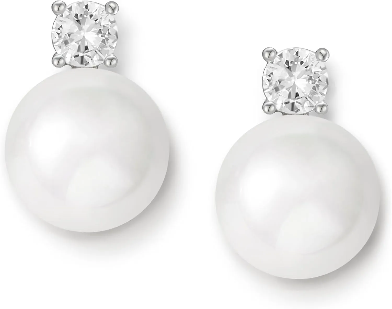 SWEETV Classical Pearl Dangle Drop Earrings for Women, Pearl Hook Earrings, Wedding Bridal Earrings for Brides Bridesmaids,Prom Jewelry Gifts