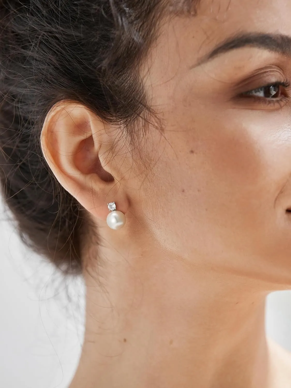 SWEETV Classical Pearl Dangle Drop Earrings for Women, Pearl Hook Earrings, Wedding Bridal Earrings for Brides Bridesmaids,Prom Jewelry Gifts