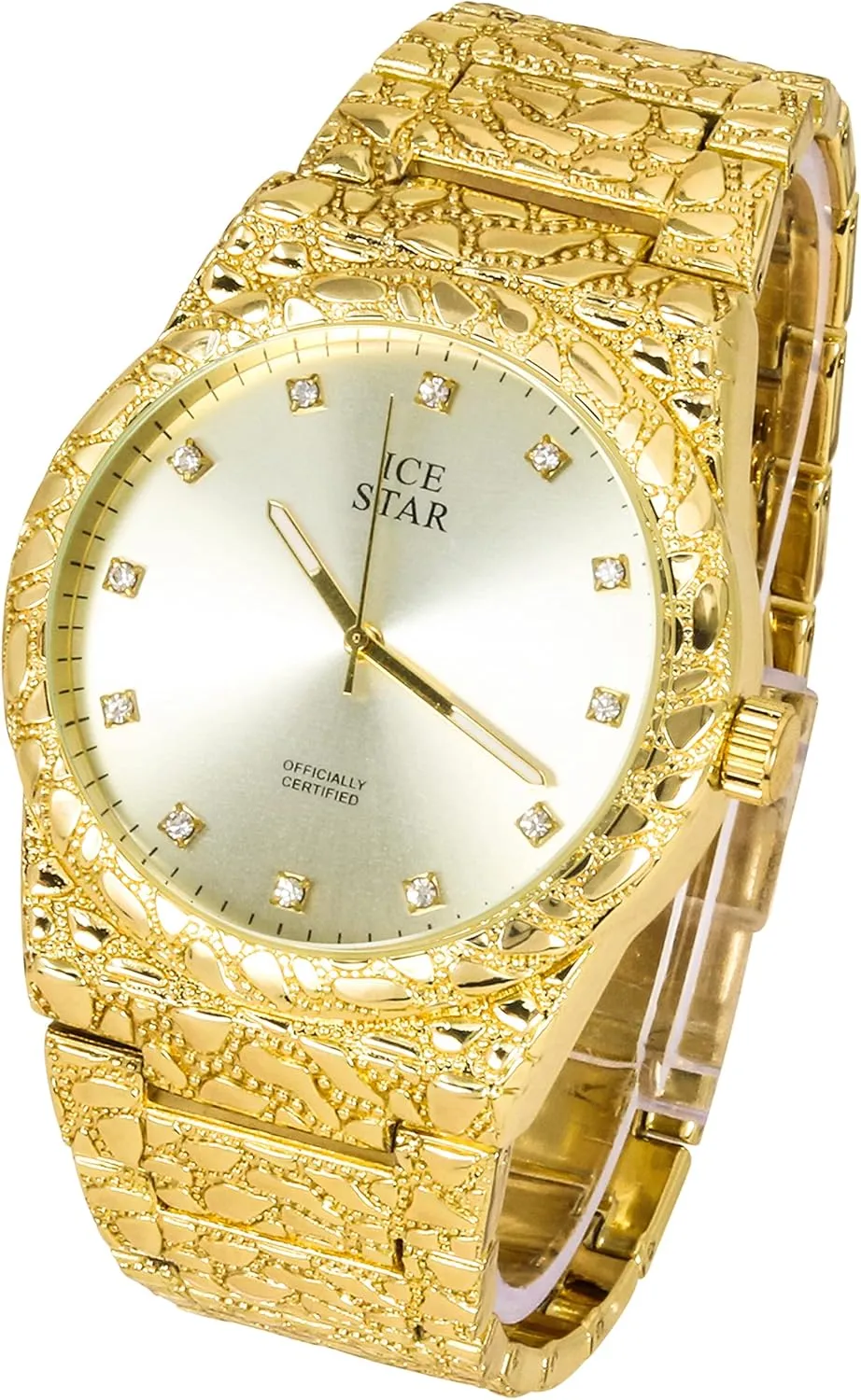 Techno Pave Men's 45mm Nugget Watch with Diamond Accent Dial