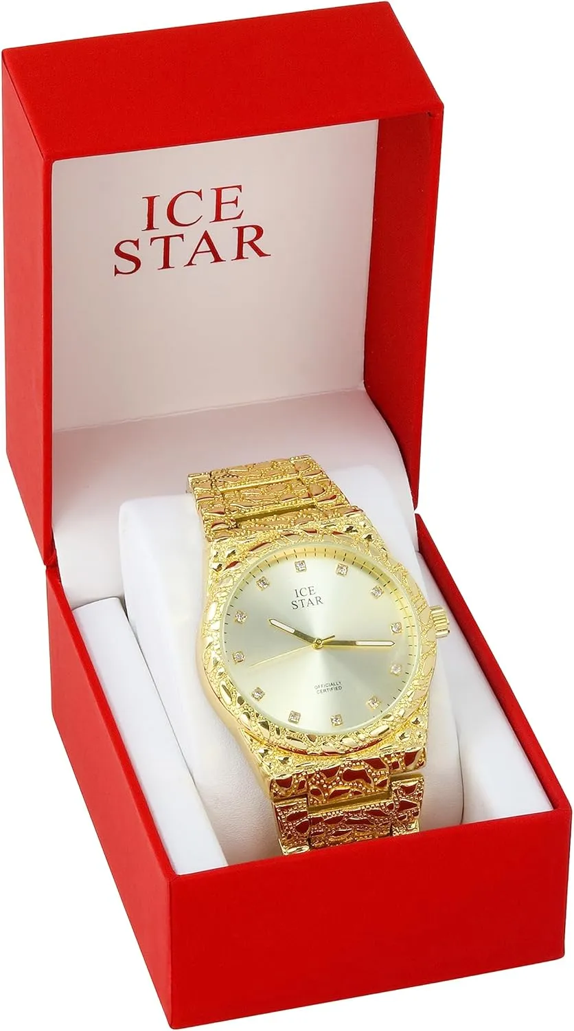 Techno Pave Men's 45mm Nugget Watch with Diamond Accent Dial