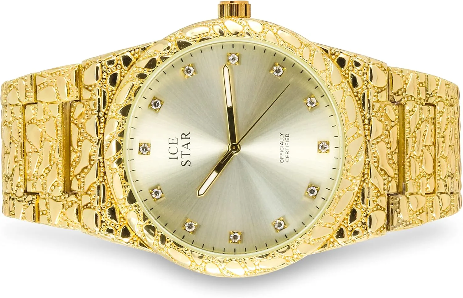 Techno Pave Men's 45mm Nugget Watch with Diamond Accent Dial