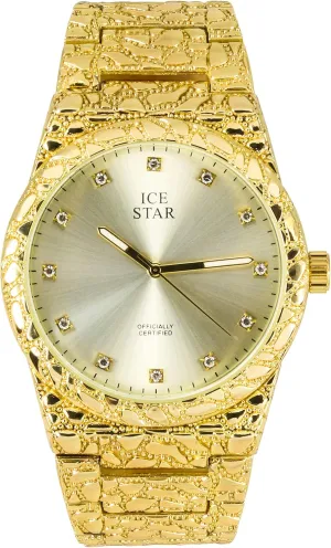 Techno Pave Men's 45mm Nugget Watch with Diamond Accent Dial