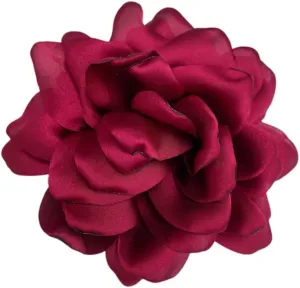 Thin Satin Rose Flower Large Brooch Lapel Pins Handmade Big Fabric Camellia Flowers Brooches Pin Classic for Women Wedding Party Banquet Dress Suit Clothes Accessories Jewelry Gifts 120mm