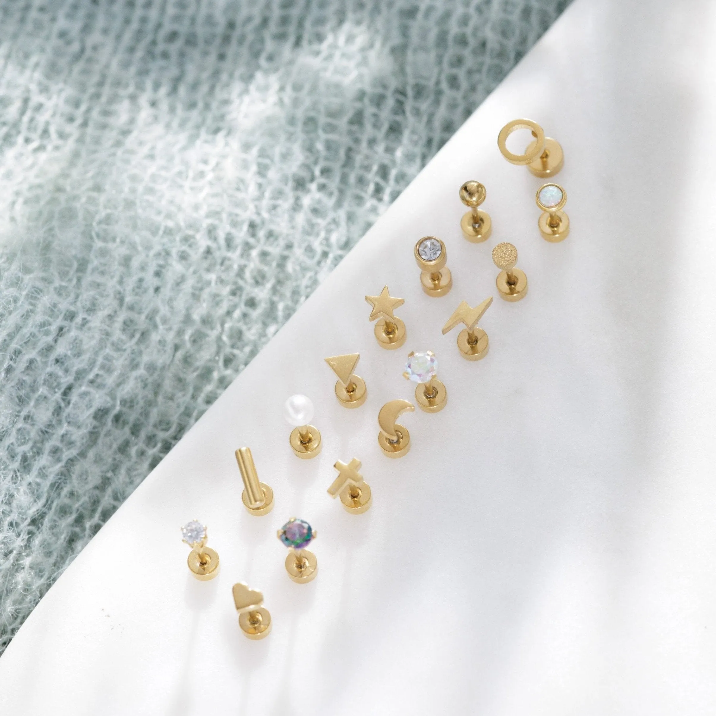 Tiny Heart Screw Back Studs