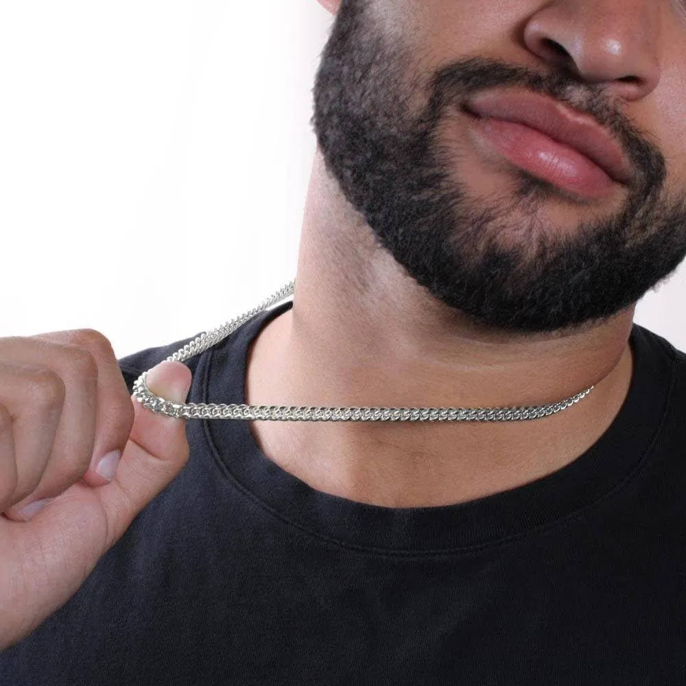 To My Son From Dad, Son Gifts From Mom and Dad, Mother and Son Necklace, Birthday Gift For My Son Graduation Birthday Christmas Cuban Link Chain Necklace Present