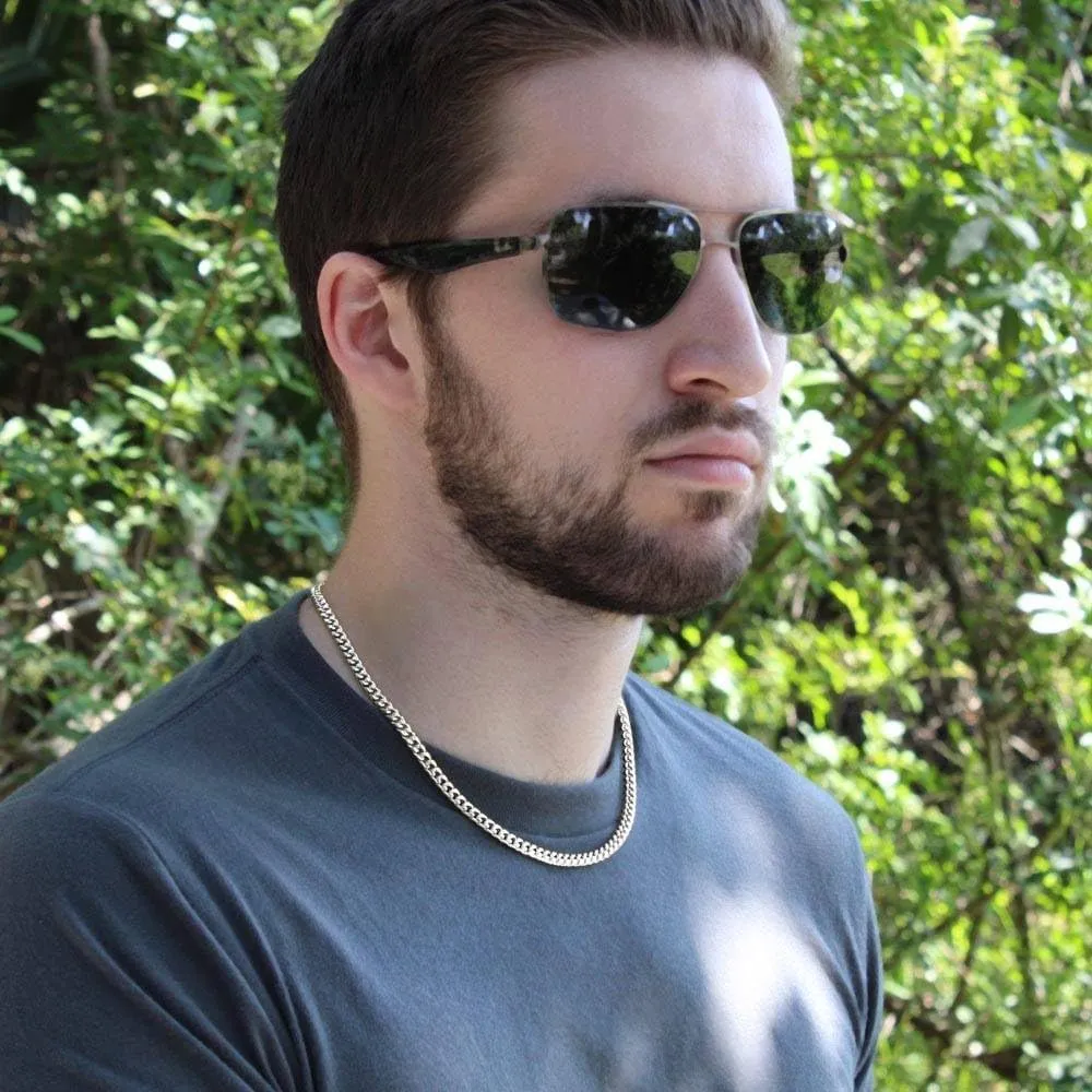 To My Son From Dad, Son Gifts From Mom and Dad, Mother and Son Necklace, Birthday Gift For My Son Graduation Birthday Christmas Cuban Link Chain Necklace Present