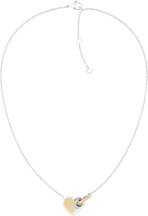 Tommy Hilfiger Women's Jewelry - Stainless Steel Necklace with Heart Pendant - Adjustable/Self Sizing - Perfect for Everyday Wear - Gifts for Her
