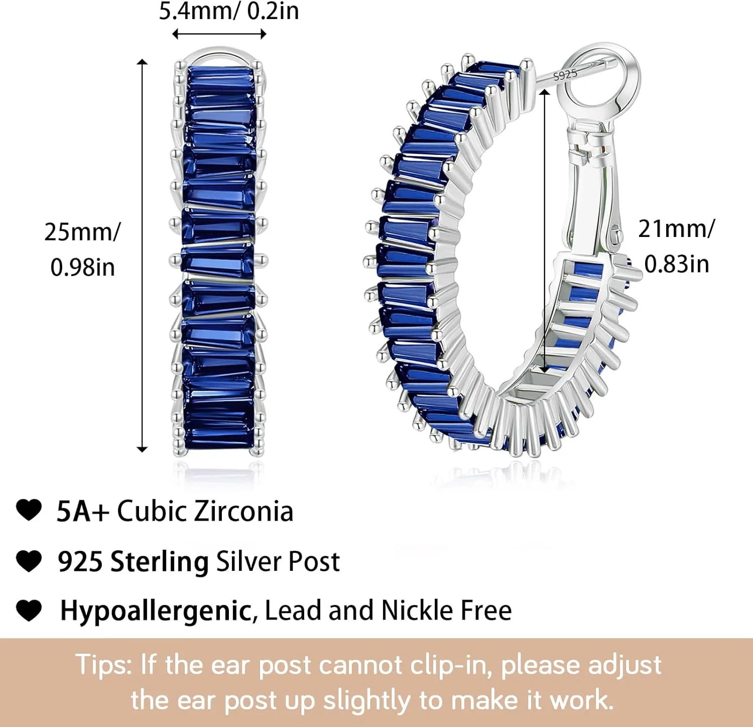 Trendy CZ Gold Hoop Earrings for Women, Lightweight Chunky Silver Earrings for Women 14K Real Gold Plated Hoops Earrings Hypoallergenic Earrings Jewelry
