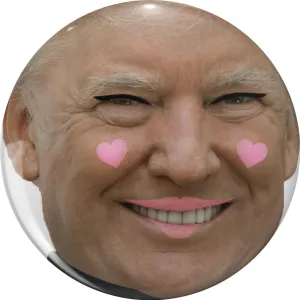 Trump E-Girl Pin Lapel Pin Cute Brooch Pins Badges 0.75"
