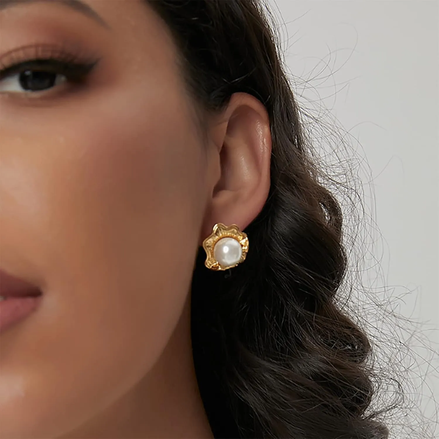 Turquoise Stud Earrings 18K Gold Plated 925 Sterling Silver Post Hypoallergenic Triangle Gold Turquoise Stud Earrings for Women
