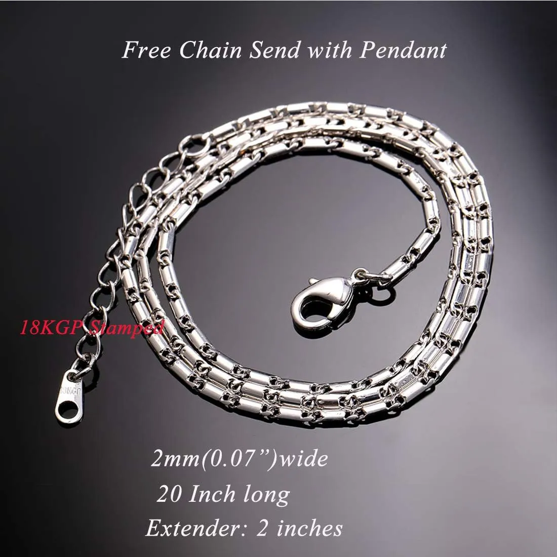 U7 Alphabet Initial Jewelry Women Girls Necklace with Letter A to Z Stainless Steel / 18K Gold Plated CZ Crystal or Statement Sideways Initials Choker Pendant Necklace, Gift Box Packed