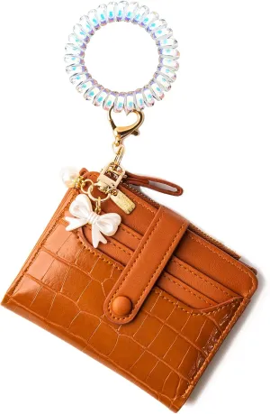 Wallet Keychain Wristlet for Women Card Holder with Bracelet and Cute Key Chains Accessories Girl Small Wallets