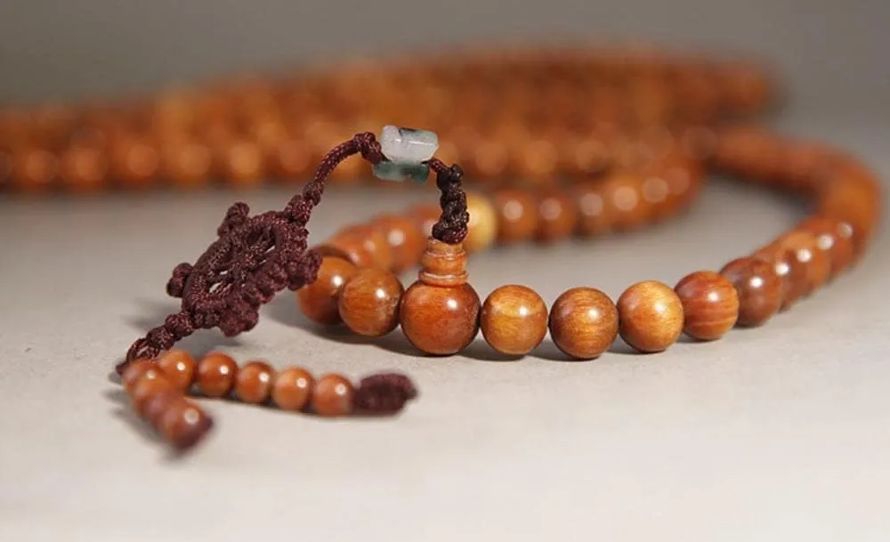 Wooden Beads Bracelet Raja Kayu Wood Agathis Alba Black Bead Mala Prayer Feng Shui Lucky For Women Men