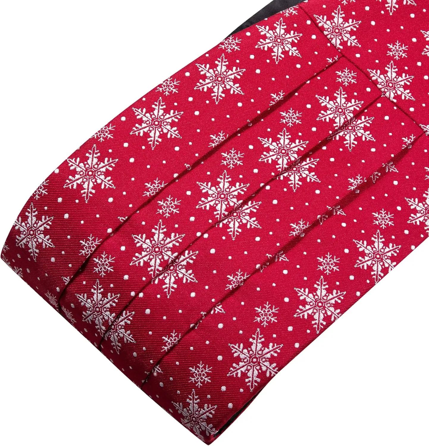 YOHOWA Men Christmas Cummerbund Bow Tie Set Pre-Tied Bowties Pocket Square Cufflinks Formal Party Texdo Xmas Vacation Holiday