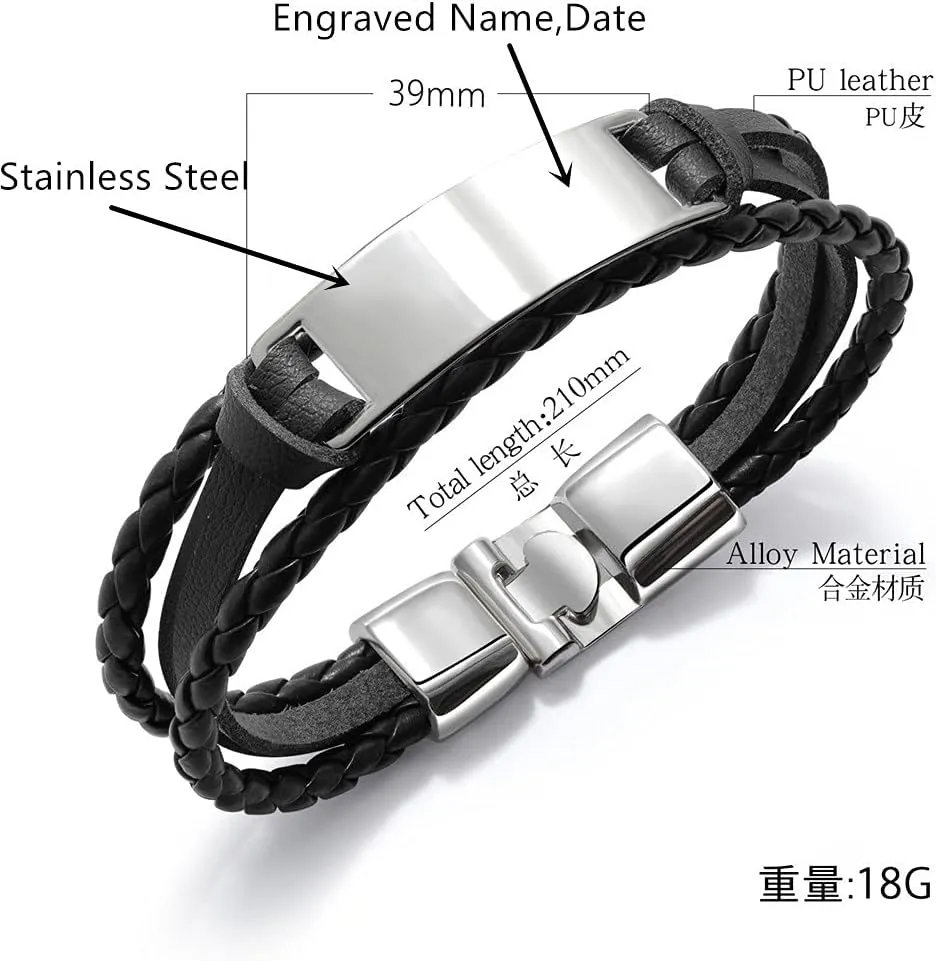 ZKXXJ WWJD HWLF Bracelets for Men Women,Braided Leather Bracelet What Would Jesus Do ? He Would Love First ! Inspirational Reminder Religious Jewelry,Gifts for Him Her