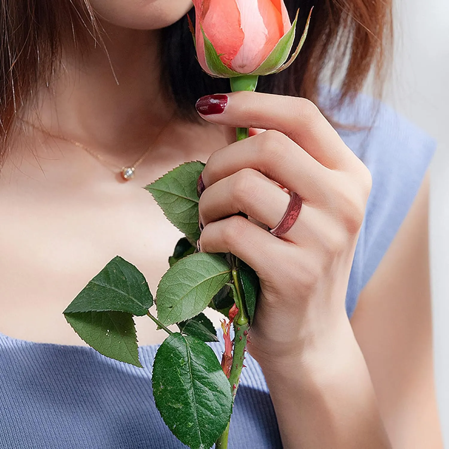 Zollen Silicone Wedding Rings for Women 1/4/7 Packs -Stackable Silicone Rubber Wedding Bands - Innovative Flower & Vine Collection