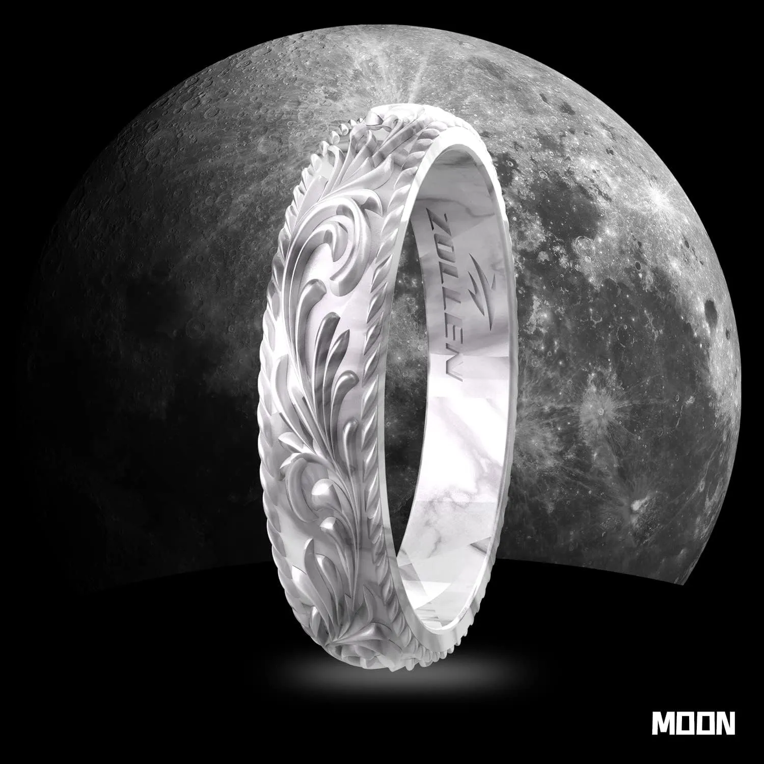 Zollen Silicone Wedding Rings for Women 4/7 Packs -Metallic Stackable Silicone Rubber Wedding Bands -Innovative Vine Collection